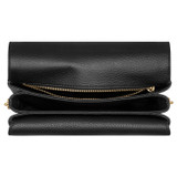 Internal product shot of the Oroton Tate Small Day Bag in Black and Pebble Leather for Women