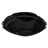 Internal product shot of the Oroton Tessa Large Hobo in Black and Soft Pebble Leather for Women