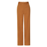 Oroton Wide Leg Pant in Toffee and 81% Viscose 17% Cotton 2% Elastane for Women