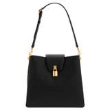 Front product shot of the Oroton Tate Hobo in Black and Pebble Leather for Women