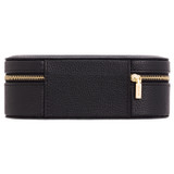 Back product shot of the Oroton Margot Medium Jewellery Case in Black and Pebble Leather for Women