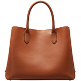 Back product shot of the Oroton Muse Three Pocket Day Bag in Cognac and Two Tone Saffiano Leather / for Women