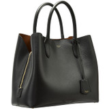 Oroton Muse Three Pocket Day Bag in Black and Two Tone Saffiano Leather / for Women
