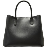 Back product shot of the Oroton Muse Three Pocket Day Bag in Black and Two Tone Saffiano Leather / for Women