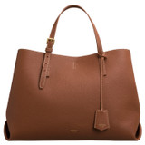 Front product shot of the Oroton Margot Large Day Bag in Whiskey and Pebble leather for Women