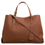 Front product shot of the Oroton Margot Large Day Bag in Whiskey and Pebble Leather for Women
