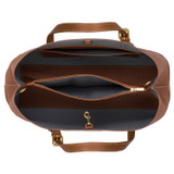 Internal product shot of the Oroton Margot Large Day Bag in Whiskey and Pebble leather for Women