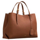 Detail product shot of the Oroton Margot Large Day Bag in Whiskey and Pebble leather for Women