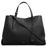 Oroton Margot Large Day Bag in Black and Pebble Leather for Women