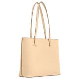 Back product shot of the Oroton Polly Medium Tote in Oatmeal and Pebble Leather for Women