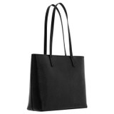 Back product shot of the Oroton Polly Medium Tote in Black and Pebble Leather for Women