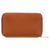 Back product shot of the Oroton Muse Mini Book Wallet in Cognac and Saffiano And Smooth Leather for Women