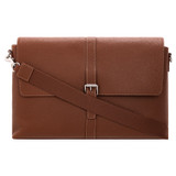 Oroton Marcus Satchel in Dark Whiskey and Pebble Leather for Men