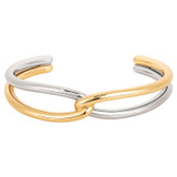 Oroton Nora Cuff in Gold/Silver and Brass Base With Rhodium Plating for Women