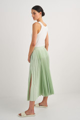 Oroton Pleat Skirt in Herb Garden and 65% Polyester, 35% Cotton for Women