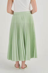 Oroton Pleat Skirt in Herb Garden and 65% Polyester, 35% Cotton for Women