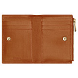 Oroton Muse Mini 10 Credit Card Zip Wallet in Cognac and Saffiano And Smooth Leather for Women