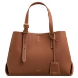 Front product shot of the Oroton Margot Mini Day Bag in Whiskey and Pebble Leather for Women