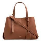 Front product shot of the Oroton Margot Mini Day Bag in Whiskey and Pebble Leather for Women