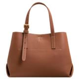 Back product shot of the Oroton Margot Mini Day Bag in Whiskey and Pebble Leather for Women