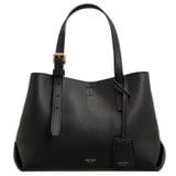 Front product shot of the Oroton Margot Mini Day Bag in Black and Pebble Leather for Women