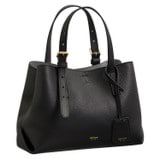 Detail product shot of the Oroton Margot Mini Day Bag in Black and Pebble Leather for Women