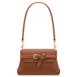 Front product shot of the Oroton Margot Small Top Handle in Whiskey and Pebble leather for Women