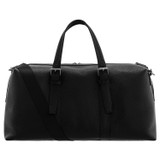 Front product shot of the Oroton Marcus Weekender in Black and Pebble Leather for Men