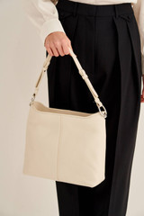 Oroton Tessa Hobo in Milk and Pebble Leather for Women
