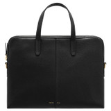 Front product shot of the Oroton Lilly Laptop Bag in Black and Pebble leather for Women
