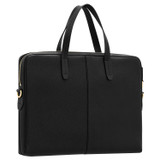 Back product shot of the Oroton Lilly Laptop Bag in Black and Pebble leather for Women