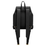 Back product shot of the Oroton Margot Medium Backpack in Black and Pebble Leather for Women