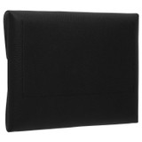 Back product shot of the Oroton Margot Medium Pouch in Black and Pebble Leather for Women