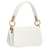 Back product shot of the Oroton Liv Small Day Bag in Paper White and Pebble leather for Women
