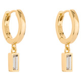 Oroton Phoebe Huggies in Gold and Brass Base With 18CT Gold Plating for Women