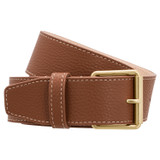 Front product shot of the Oroton Margot Belt in Whiskey and Pebble Leather for Women