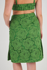 Oroton Lace A Line Skirt in Garden and 100% Polyester for Women