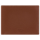 Oroton Marcus 8 Card Wallet in Dark Whiskey and Pebble Leather for Men