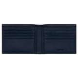 Internal product shot of the Oroton Marcus 8 Card Wallet in Fisherman Blue and Pebble Leather for Men