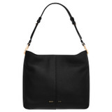 Front product shot of the Oroton Tessa Hobo in Black and Soft Pebble Leather for Women