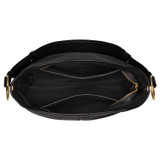 Internal product shot of the Oroton Tessa Hobo in Black and Soft Pebble Leather for Women