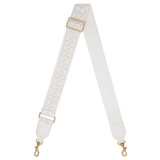 Oroton Logo Bag Strap in Ecru/Cream and Smooth Leather And Webbing for Women