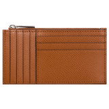 Back product shot of the Oroton Muse 8 Credit Card Mini Zip Pouch in Cognac and Saffiano Leather for Women