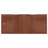 Internal product shot of the Oroton Marcus 8 Card Trifold in Dark Whiskey and Pebble Leather for Men