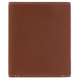 Back product shot of the Oroton Marcus 8 Card Trifold in Dark Whiskey and Pebble Leather for Men