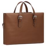 Back product shot of the Oroton Oxley Griptop in Tan and Pebble Leather for Men