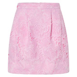 Oroton Lace Tuck Detail Skirt in Foxglove and 100% Polyester for Women