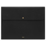 Oroton Margot 13" Laptop Folio in Black and Pebble Leather for Women