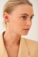 Oroton Phoebe Long Drop Earrings in Gold and Brass Base With 18CT Gold Plating for Women