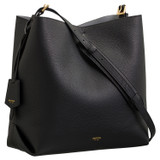 Detail product shot of the Oroton Margot Hobo in Black and Pebble Leather for Women